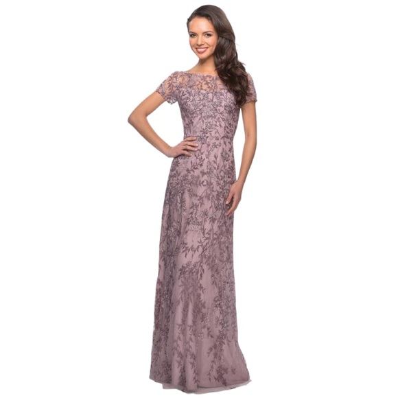 La Femme Dresses & Skirts - La Femme Dress Full Length Mother of the Bride Gown Style 27956 Dusty Lilac 6